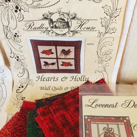 Quilt Pattern Lot 15 Christmas Wall Hanging Cardholder Table Runner Radley House - Picture 12 of 16